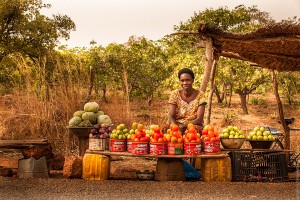 marché financé avec des micro prêts au Burkina Faso
