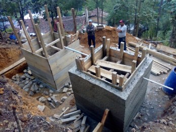construction d'un réservoir d'eau à Quiché, Guatemala