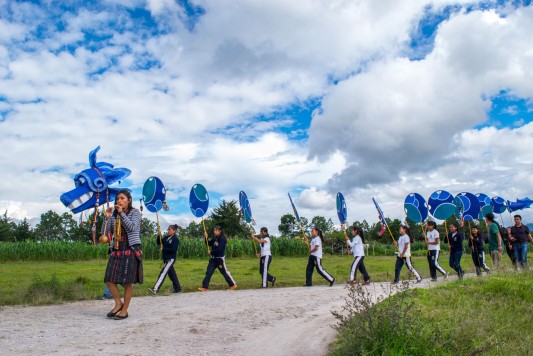 Parade on the theme of water in Quiché, Guatemala