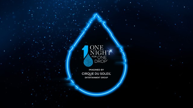 Logo One Night for One Drop dans une goutte bleue