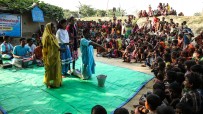 Street theatre in Sheohar, India
