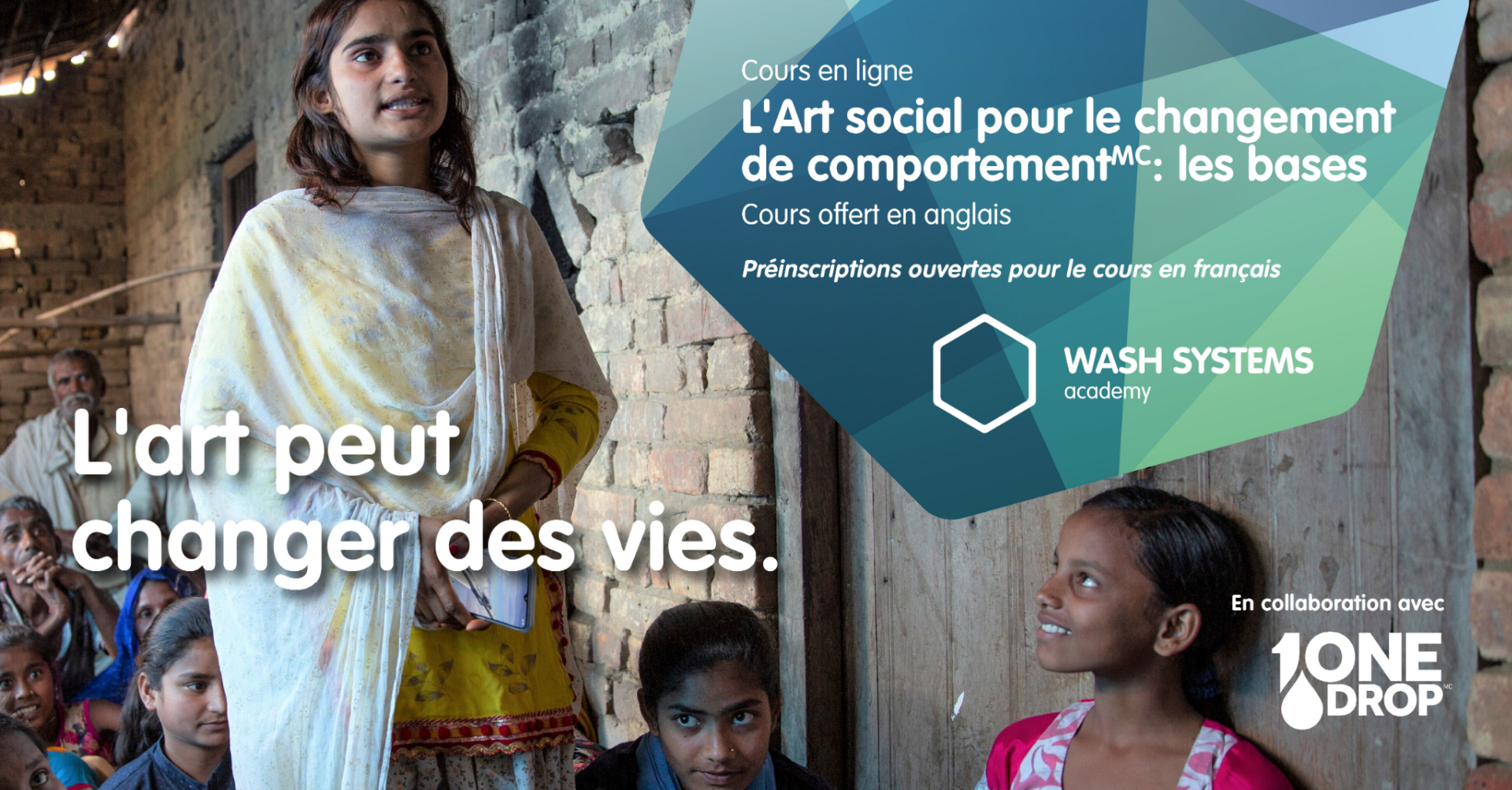 Les bases de l’approche d’Art social pour le changement de comportement de la fondation One Drop grâce à un nouveau cours en ligne
